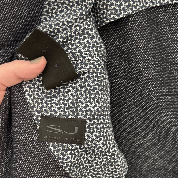 SAND Copenhagen Men’s Blazer Sport Coat Size 52 Cotton Linen Indigo Saron 1/2 - Picture 6 of 8
